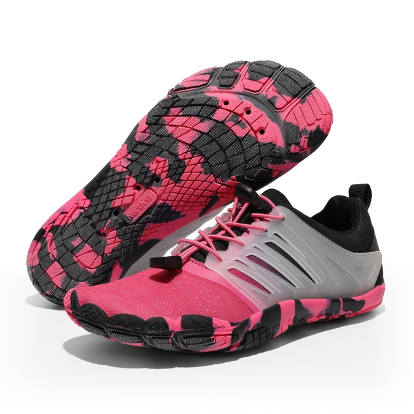 Women's Quick Dry Swim Diving Water Shoes - HOT PINK-BLACK - 5